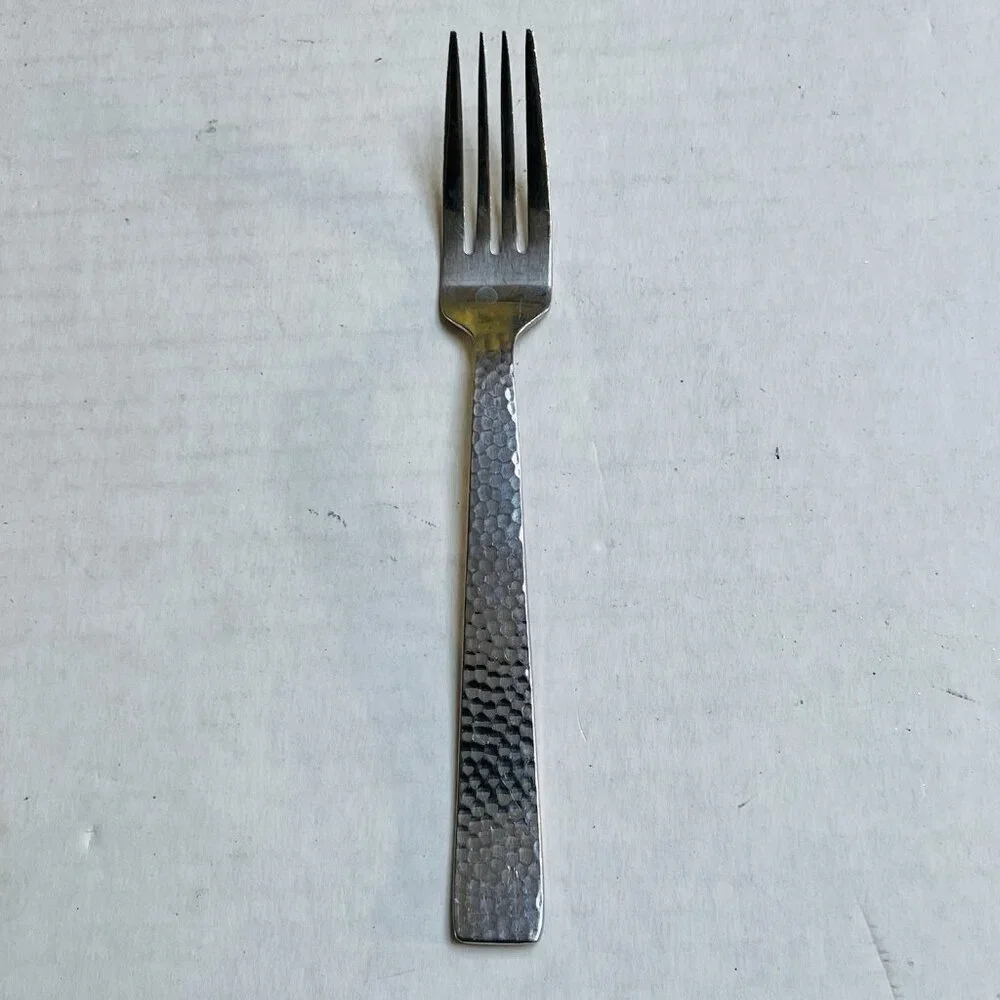Salad Fork Godinger CASTELLO Hammered Stainless Steel Replacement